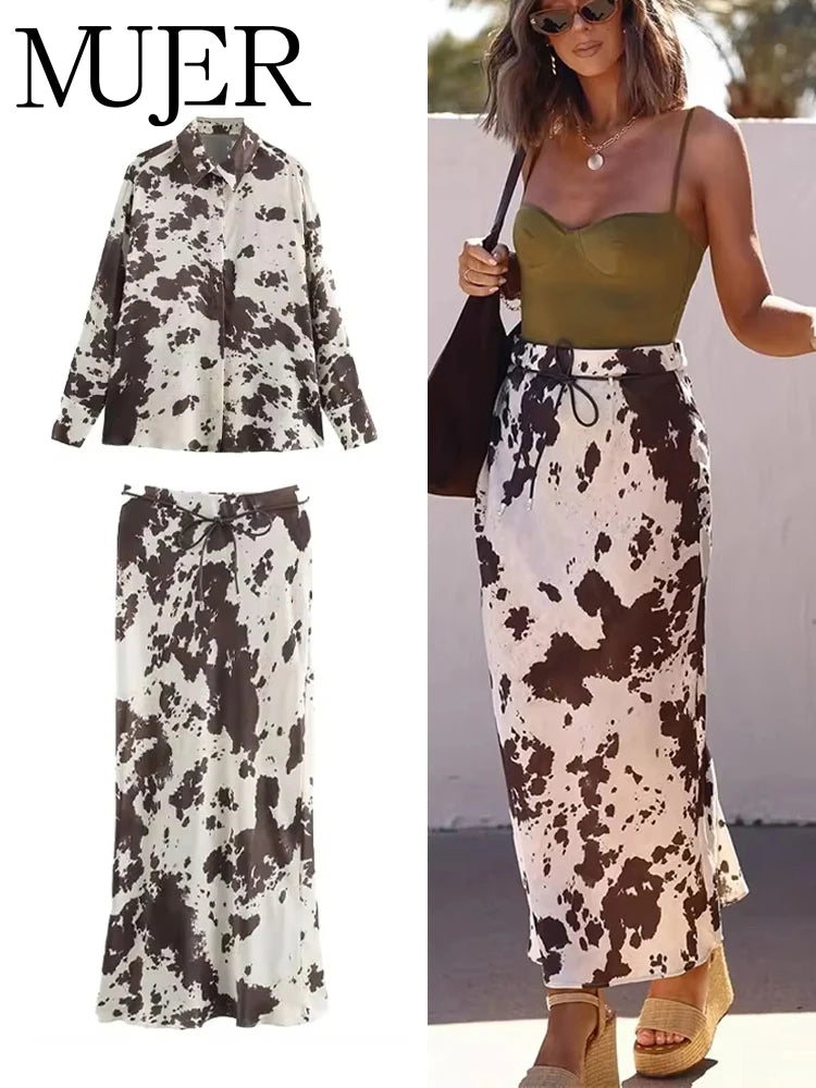 NORA – MUJER PRINT SATIN DRESS