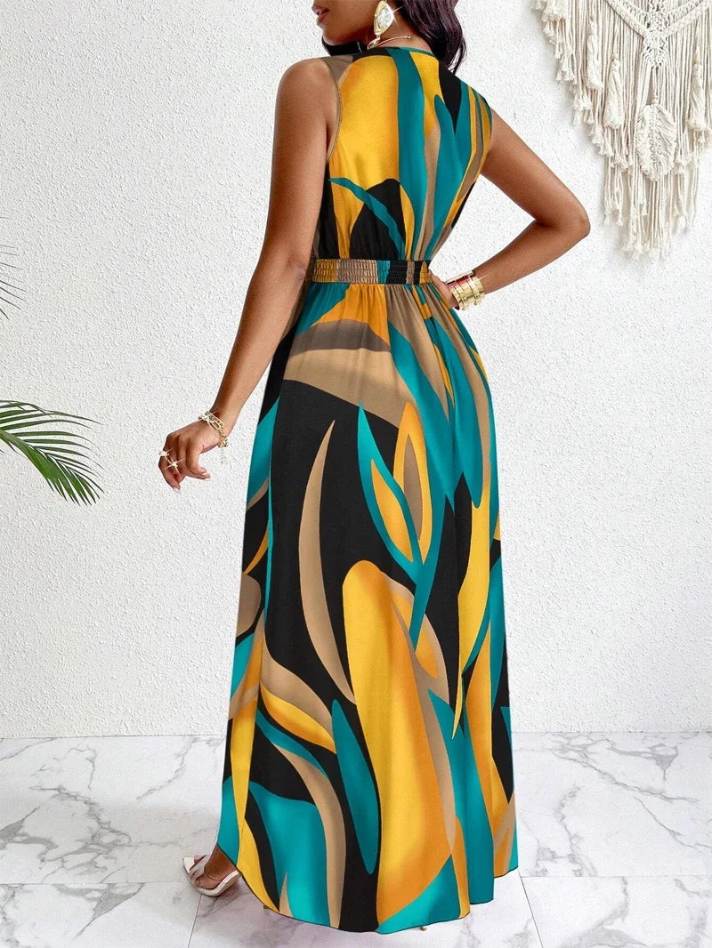 KAIA – WOMEN'S SLEEVELESS V-NECK DRESS