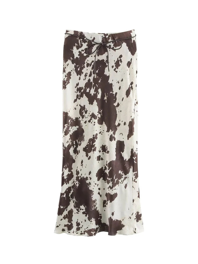 NORA – MUJER PRINT SATIN DRESS