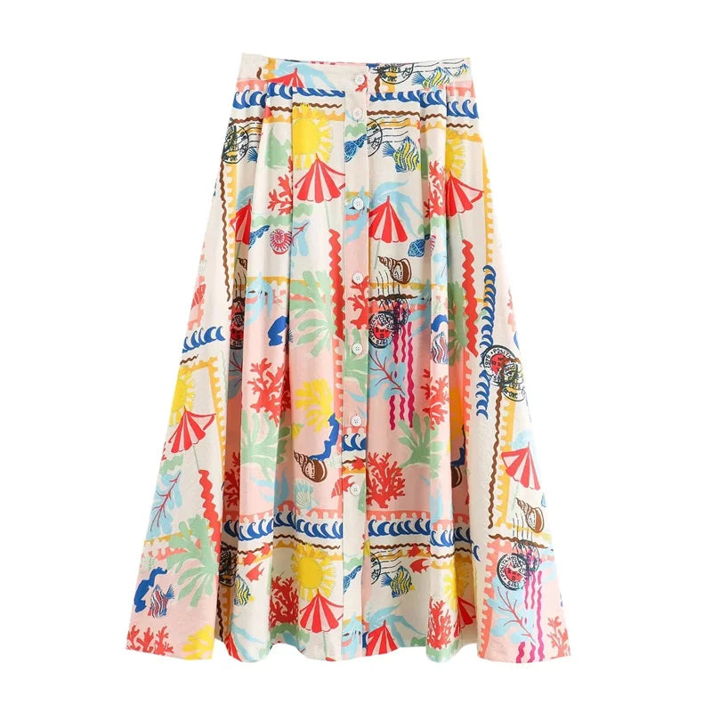 LUNA – MUJER PATCHWORK PRINT DRESS