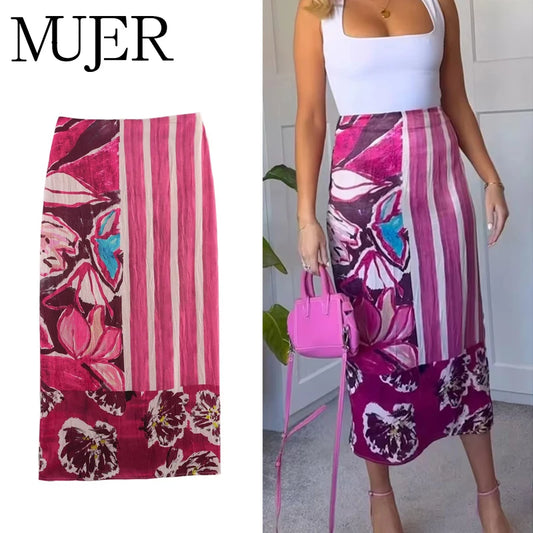 NORA – MUJER PRINT SATIN DRESS