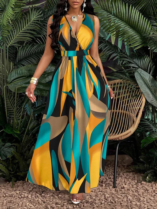 KAIA – WOMEN'S SLEEVELESS V-NECK DRESS